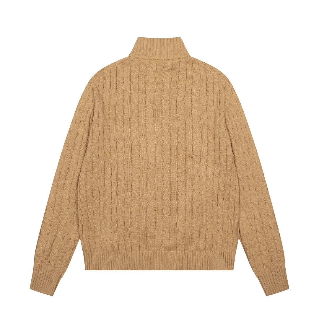 P260 Top quality" Style number: DS814# (not off the shelves all year round) [Ralph Lauren full zipper solid color pony embroidered logo twist knitted sweater jacket] ✅Ralph Lauren Ralph Lauren full zipper classic basic versatile style unisex couple knitted sweater autumn and winter coat ✅Main supplier platform live broadcast Wholesale entities Replacement when out of stock Not off the shelf ✅ZP quality 1:1 version Scan the code to enter the GF website Counter quality ✅Details and quality are the only one in Guangzhou. Imported quality cotton yarn focuses on high-end and cost-effective. Needless to say good quality. ✅The version is restored to the original order. The maximum size can be worn up to 200 pounds. Loose, comfortable and stress-free. ✅The upper body is simple and easy to match. A must-have item for ootd. Good-looking clothes are never picky. Recommended must-have items in the wardrobe. Size: S-XL. Color: Black and red, milky white, gray blue, khaki, navy red label, Ankora red.